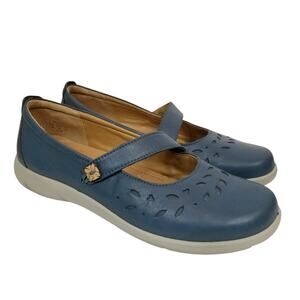 Hotter Women's Peace Mary Jane Casual Comfort Shoe Blue Size 8